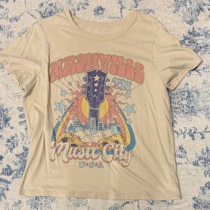 Nashville Music City Kids T-Shirt - Cream